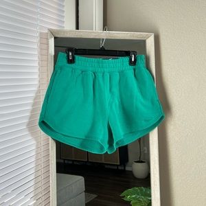 Hollister Green Fleece Lounge Shorts Sz Medium